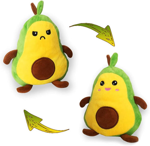 Avocado Reversible Plushie Toys Stuffed Animal Mood Plush Double-Sided Flip Show Your Mood
